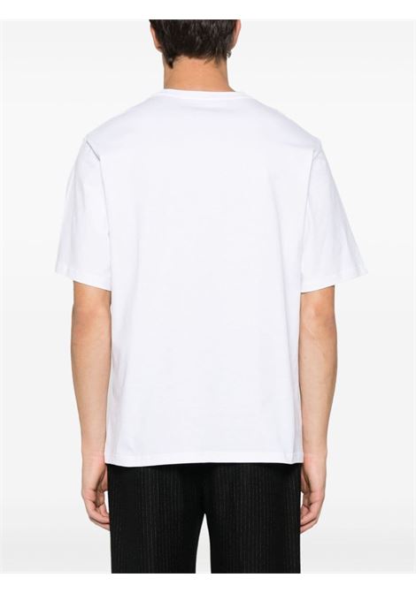 White reflective-logo T-shirt - men MARTINE ROSE | CMRSS24603WHT